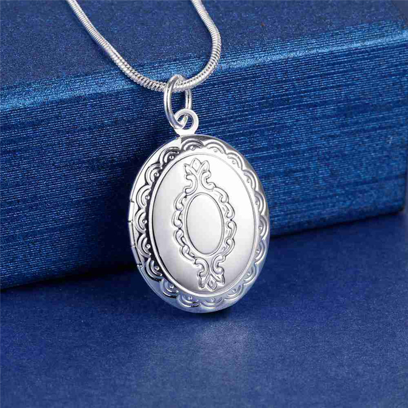 530 Chain - 925 Sterling Zilver Ovale Ronde Fotolijst