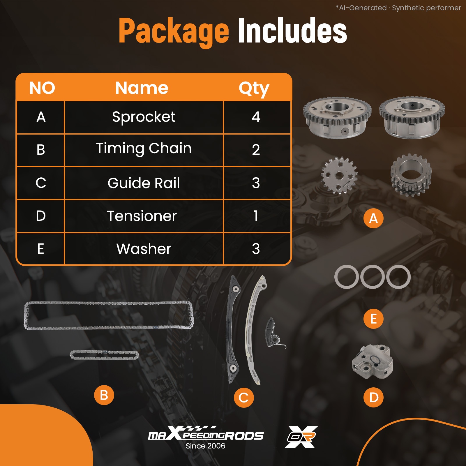 Chain Sprocket Set - Timingkettingset en VVT-tandwielset voor Ford Fusion